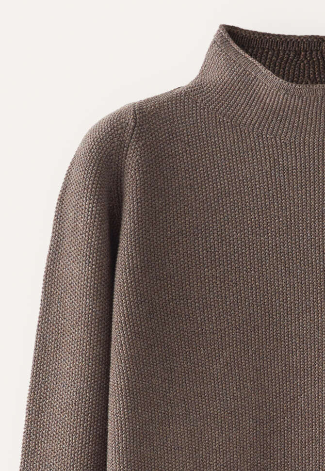 Trichterkragen-Pullover, Nussbraun, completeTheLook