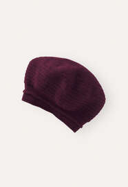 Strick-Barett, Aubergine, webstill