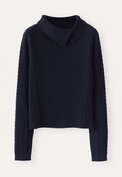 Pullover mit Ripp- und Zopfmuster, Tinte, webstill