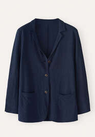 Jersey-Blazer, Blauschwarz, webstill