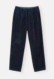 Bundfaltenhose, Aquamarin-Schwarz, webstill
