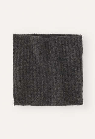 Boucl&eacute;-Snood, Kohlschwarz, webstill