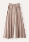 Weitbeinige Jersey-Hose, Nerz-Taupe, webstill