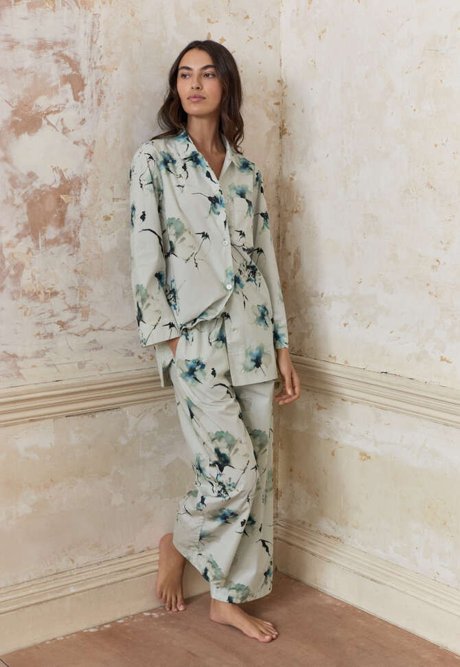 Pyjama mit Print, Perle, completeTheLook