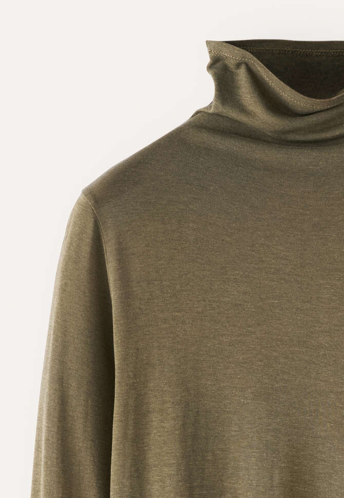 Oberteil mit Trichterkragen, Moosgr&uuml;n, completeTheLook