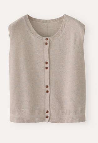 &Auml;rmelloser Pullover, Kiesel, webstill