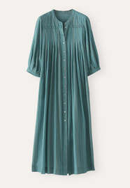Gestreiftes Maxikleid, Zartes T&uuml;rkis, webstill