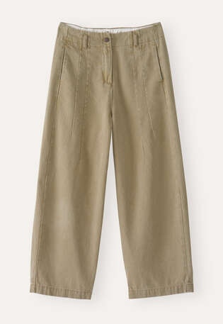 Denim darted jeans, Dunkeloliv, webstill