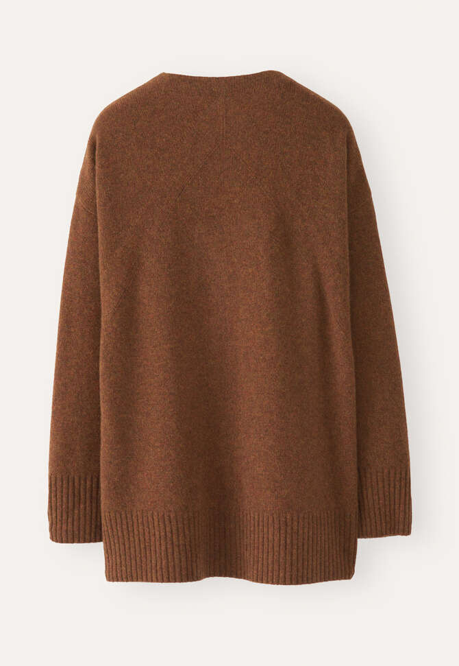 V-Ausschnitt-Cardigan, Chilibraun, completeTheLook