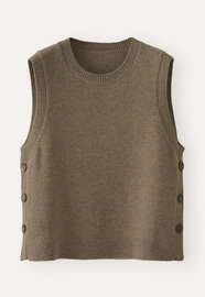 &Auml;rmelloser Pullover, Khaki, webstill