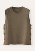 &Auml;rmelloser Pullover, Khaki, webstill