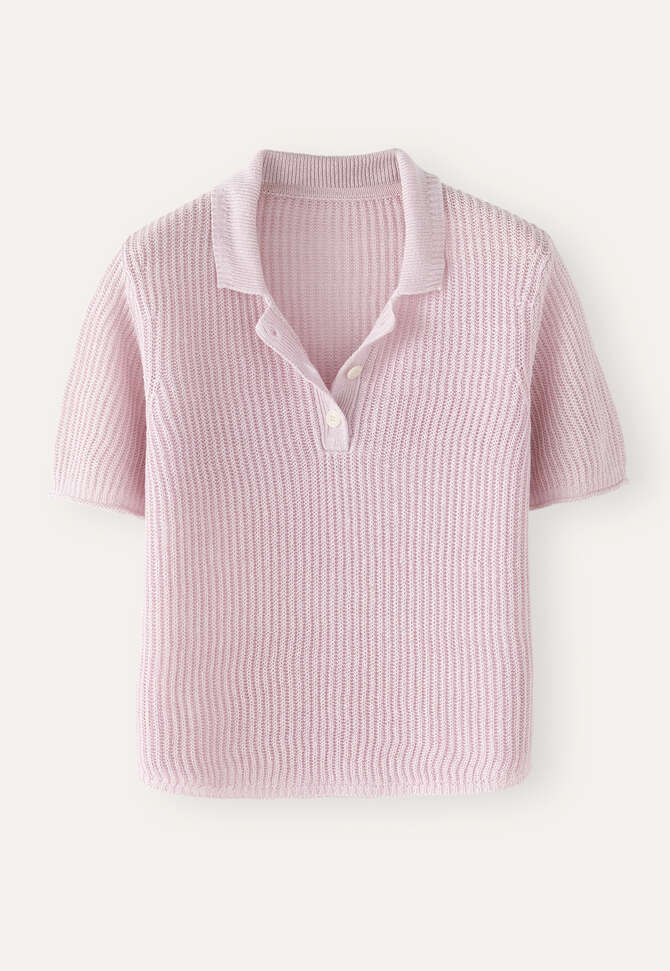 Pullover mit Kragen, Fliederrosa, completeTheLook