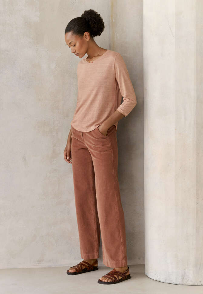 Hose mit weitem Bein, Dunkles Terrakotta, completeTheLook