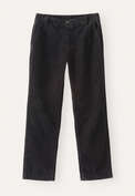 Schmale, k&uuml;rzere Hose, Braun/Kohlschwarz, webstill