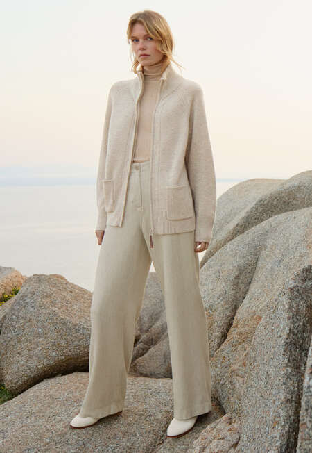 Gerippter Pullover, Zartes Rehbraun, completeTheLook
