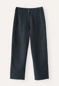 Barrel-Leg-Hose, Dunkles Petrol, webstill