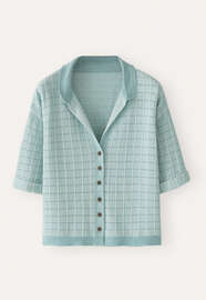 Bluse mit Karomuster, Mint, webstill