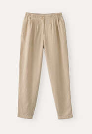 Schmal zulaufende Hose, Zartes Ocker, webstill