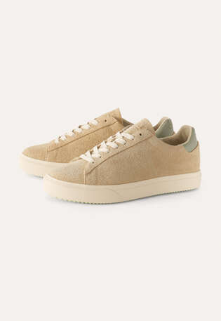 Schn&uuml;r-Sneaker, Sand, webstill