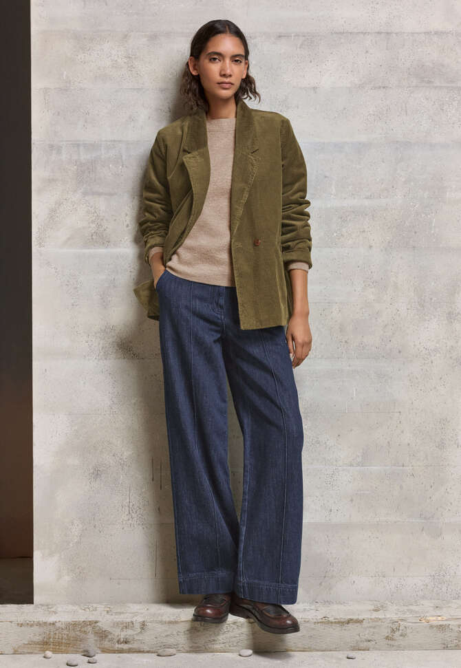 Zweireihige Jacke, Moosgr&uuml;n, completeTheLook