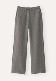 Hose mit geradem Bein, Monochrom, webstill