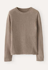 Lang&auml;rmeliger Pullover, Taupe, webstill