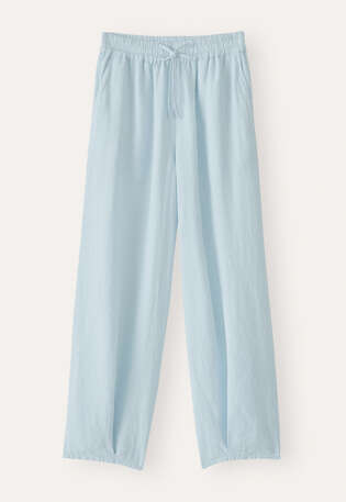 Schmal zulaufende Schlupfhose, Blasses Chambray, webstill