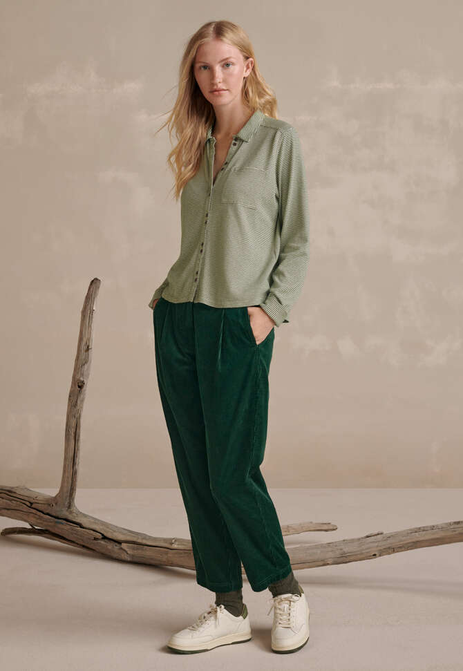 Bundfaltenhose, Dunkles Flaschengr&uuml;n, completeTheLook