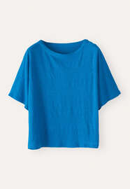 Jersey-Top mit gekn&ouml;pfter Schulter, Tiefes Marineblau, webstill