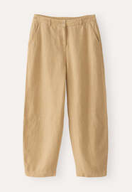 Barrel-Leg-Hose, Weizengelb, webstill