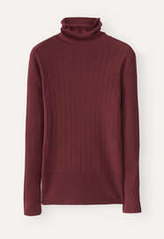 Gerippter Pullover, Weinrot, webstill