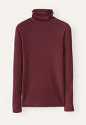 Gerippter Pullover, Weinrot, webstill