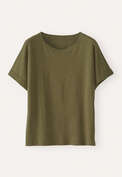 T-Shirt, Dunkles Khaki, webstill