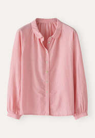 Gestreifte Bluse, Rosa/Ecru, webstill