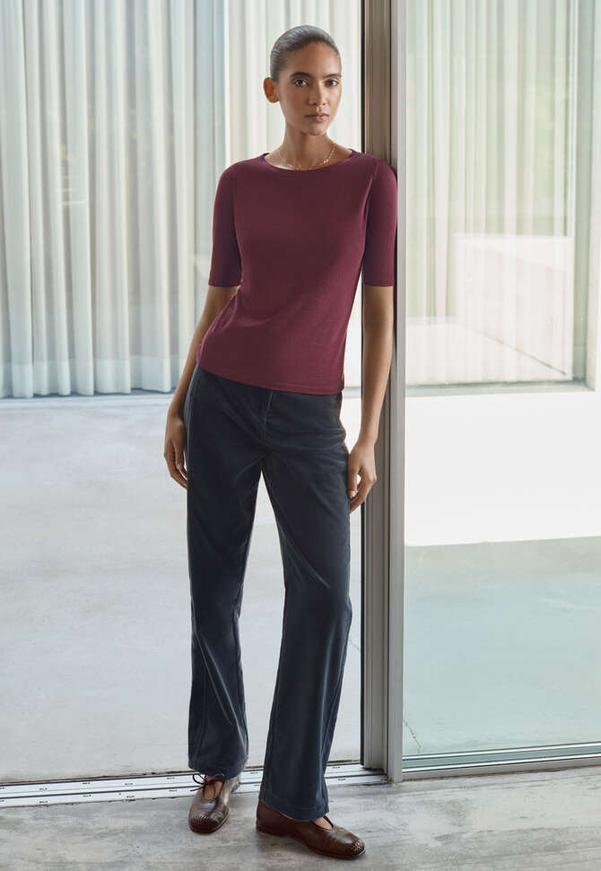 Hose mit geradem Bein, Kohlschwarz, completeTheLook