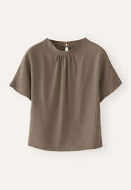 Dolman-Bluse, Taupe, webstill