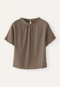 Dolman-Bluse, Taupe, webstill