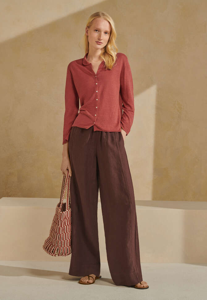 Hose mit weitem Bein, Dunkelbraun, completeTheLook
