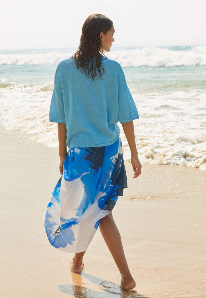 Bedruckter Pareo, Blau/Wei&szlig;, completeTheLook