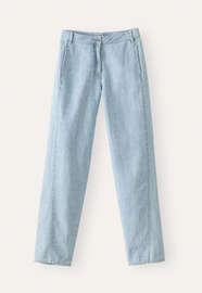 Indigo-gef&auml;rbte Hose, Blasses Denimblau, webstill