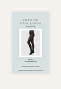 Halbtransparente Strumpfhose, Fast Schwarz, webstill