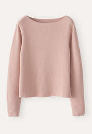 Pullover mit U-Boot-Ausschnitt, Muschelros&eacute;, webstill