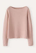 Pullover mit U-Boot-Ausschnitt, Muschelros&eacute;, webstill