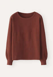 Perlmuster-Dolman-Pullover, Orange/Chili, webstill