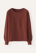 Perlmuster-Dolman-Pullover, Orange/Chili, webstill