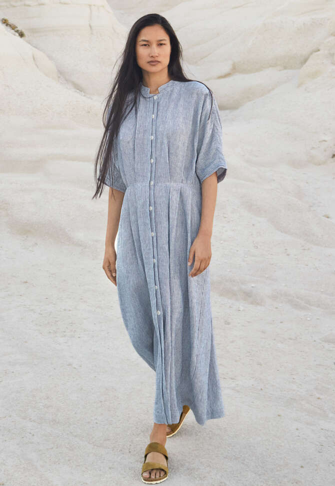 Durchgekn&ouml;pftes Kleid, Navyblau/Wei&szlig;, completeTheLook