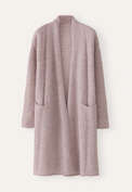Verschlussloser Cardigan, Fliedergrau, webstill