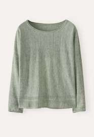 Pullover mit Dolman-&Auml;rmeln, Salbei meliert, webstill
