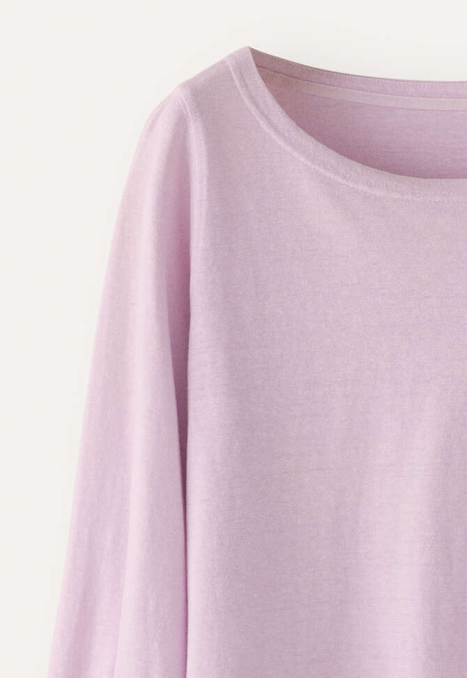 Jersey-Oberteil mit gefaltetem &Auml;rmelabschluss, Zartes Flieder, completeTheLook