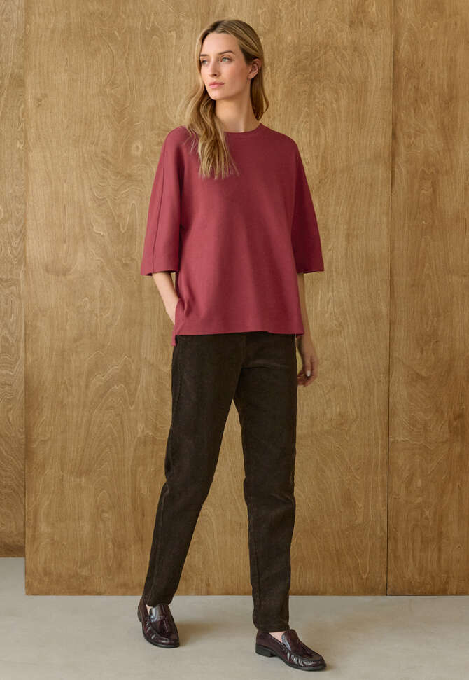 Oberteil mit Dolman-&Auml;rmeln, Cranberry, completeTheLook